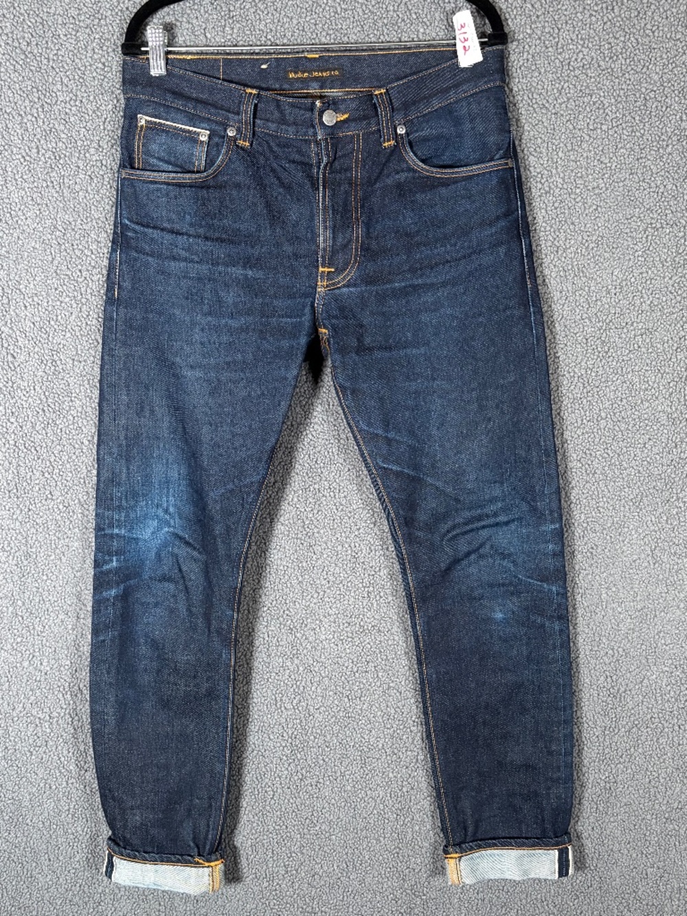 Nudie Lean Dean Dry Japanese Selvedge Slim Tapered Jeans - Men's Size 32*31